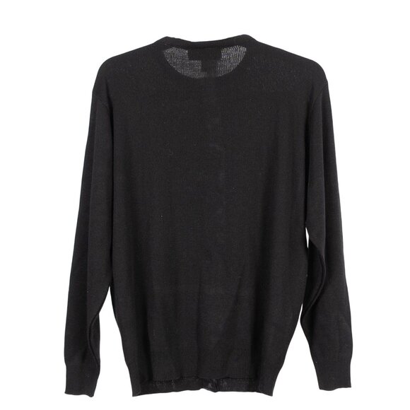 Carly Blake VTG Cardigan Sweater M Womens Black Button Up USA Acrylic Classic - Picture 6 of 6